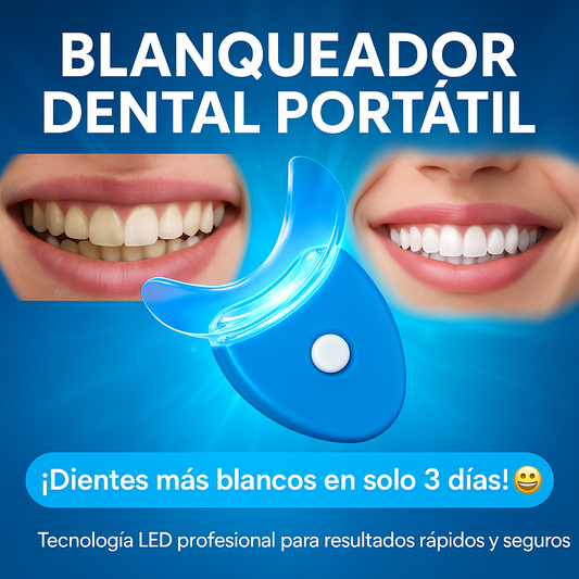 ✨ Blanqueador Dental Portátil LED 💡 | Dientes Más Blancos en 3 Días 😁